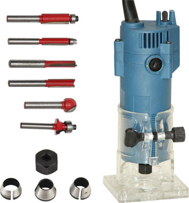 Digital Craft Powerful 1000W Wood Router & Trimmer 30,000 RPM Electric Rotary Tool with 6 Router Bits & 3 Collets (6mm, 8mm, 6.35mm) for Carpentry & DIY Projects Rotary Tool(6.35 mm)