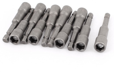 Kiesh 8 mm Metal Magnetic Power Hex Socket Nut Setters Driver 10 Pcs 10NS05 Rotary Tool(8 mm)