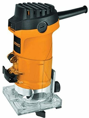 INGCO 35000 RPM Heavy duty 6mm Router with Parallel Guide 500W Laminate Trimmer Router Machine PLM5002 Rotary Tool(6 mm)