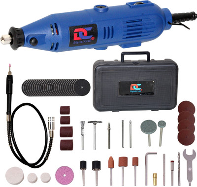 Digital Craft 130W Mini Rotary Die Grinder – Powerful Motor, 6-Speed Control Flexible Shaft & 40 Accessories for DIY & Professional Use Rotary Tool(3.2 mm)