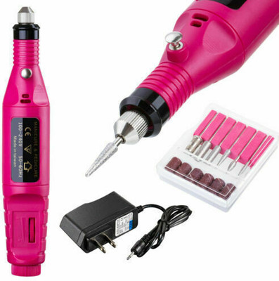 AS TOOL CENTER for nail art machine Mini Electric Nail Drill Art Manicure File Polish Buffing Pedicure Tool Set Rotary Tool(3 mm)