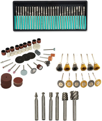 Digital Craft 12Pc Wire Brush 105Pc Rotary Tool Set 6Pc HSS Rotary Burs 30Pc Diamond Burs Rotary Tool(3.2 mm)