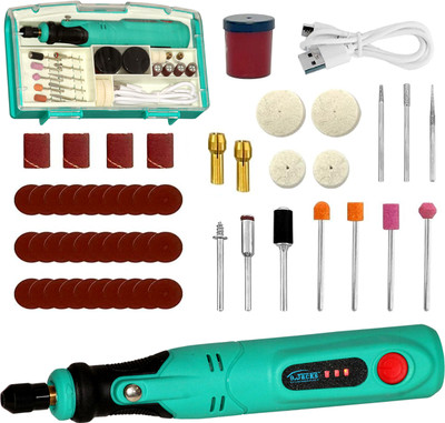 Digital Craft 40-Piece Cordless Rotary Tool Kit 3.6V USB Rechargeable Mini Drill Adjustable Motor Perfect for DIY Engraving, Polishing Compact & Portable Rotary Tool(3 mm)