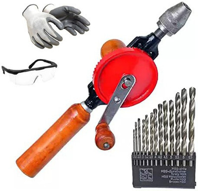 Digital Craft Hand Drill Machine 1/4 inch SA-1104 Rotary Tool (10 mm) 1 Hand Drill, 1 Drill Bit Set (13Pcs) Rotary Tool(10 mm)