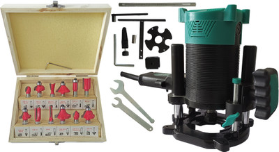 Inditrust Heavy duty 1500W Electric 12MM Router machine with 8mm Connector & 8mm Router bit 12pc set Rotary Tool(12 mm)