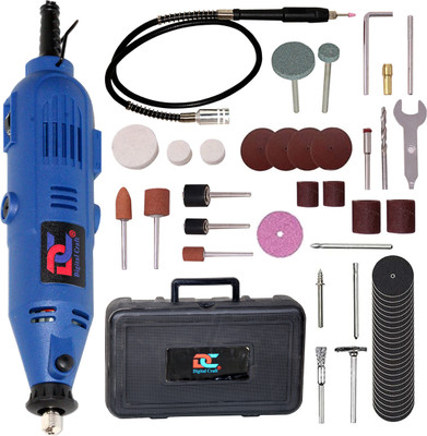 Digital Craft Electric Mini Rotary Grinder 130W – 6-Speed Motor, 40-Piece Accessory Set, Flexible Shaft & Ergonomic Grip Rotary Tool(3.2 mm)