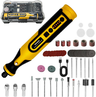 Themisto TH-RM102 58 IN 1 Cordless, Mini Grinder tool kit (8000-30000)RPM Rotary Tool(2.5 mm)