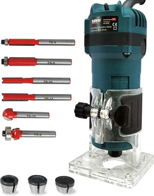 Ballorex KS-T036 KS-T036 550W 30000 RPM Heavy Duty Professional Wood Trimmer/Router (6-6.35 mm) machine with 6-Pieces Different Shaped 6.35 mm Router Bit Set, 6mm, 8mm and 6.35mm Collets Rotary Tool(6 mm)