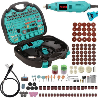AEGON Die Grinder Kit with 252 Pcs Accs. | 6 Adjustable Speed | 130W Die Grinder Kit with 252 Pcs Accs. | 6 Adjustable Speed | 130W Rotary Tool(3 mm)