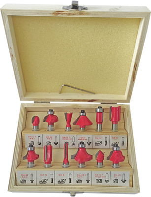 DUMDAAR New 8mm Multi type 12pcs Router Trimmer bit set Specially Designed for Woodworking Rotary Tool(8 mm)