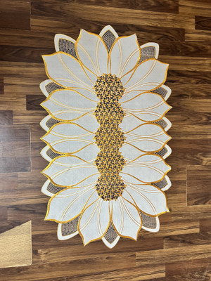 DELHI PVC CORP Floral Print Roti Square Disk Cover(gold, 1)