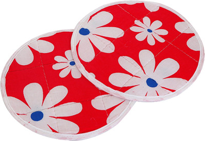 KUBER INDUSTRIES Cotton 2 Pieces Roti Cover/Chapati Cover/Roti Rumals (Red) 1 Piece Top & 1 Piece Bottom-CTKTC32554 Self Design Roti Round Flap Cover(Red, 2)