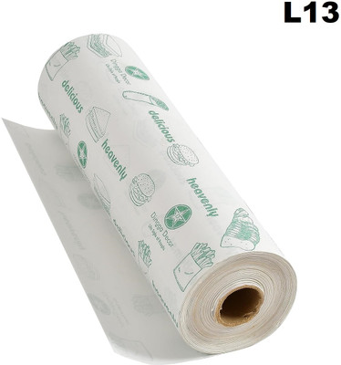 LTL Food-Safe Butter Paper 25M Roll Nonstick & Resistant Fun Food Prints for Wraps Self Design Roti Round Flap Cover(White, 1)
