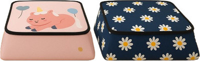 LEAFNEST Square Box Roti Cover Printed Roti Square Flap Cover(Multicolor, 2)