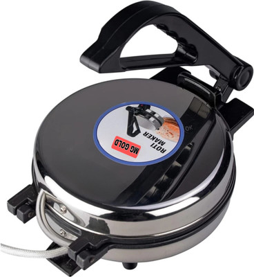 MG GOLD ®Chapati/Roti Stainless steel body 800 Watts Power saver MODEL QQ Roti and Khakra Maker
