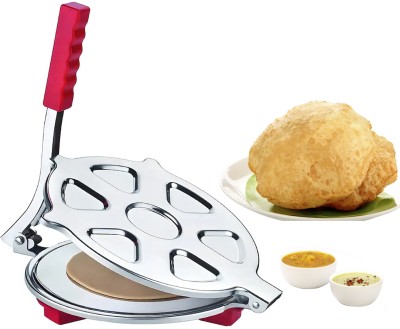 BLLUEX Puri Press Machine, Stainless Steel Roti Press, Papad Maker 19cm Diameter Roti and Khakra Maker