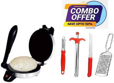 OTC Combo Kitchen Tool Set & Non Stick Electric Roti and Khakra Maker