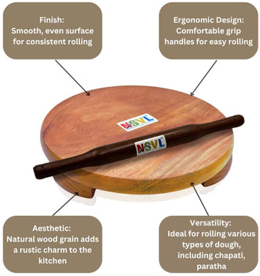 VS Enterprises CHB-WOODEN-SET-01 Roti and Khakra Maker
