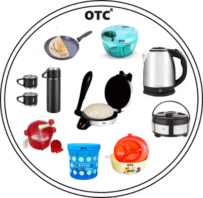 OTC Combo Of All Home Needs Item Combo Pack Non Stick Electric AT-12 Roti and Khakra Maker