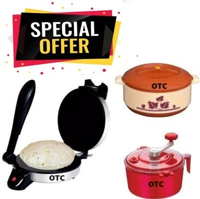 OTC Combo Of RM-3100 Electric Non Stick 1 Year Warranty CPM-10 Roti and Khakra Maker