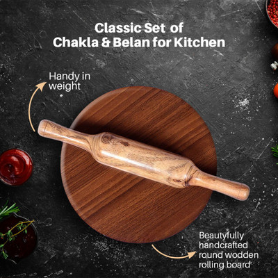VS Enterprises CHB-WOODEN-SET-02 Roti and Khakra Maker