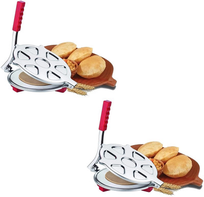 BLLUEX Puri Press Machine Roti Press, Papad/Khakhra/Chapati Maker Pack 2 Roti and Khakra Maker