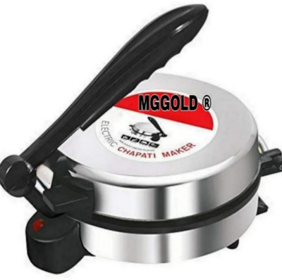 MG GOLD ®Chapati/Roti Stainless steel body 1000 Watts Duty Non Stick Model QW3 Roti and Khakra Maker