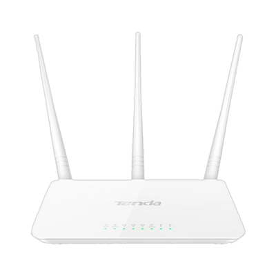 TENDA F3 Wireless Router 2.4 GHz 300 Mbps Wifi Speed Single Band External Antenna Ethernet (Cable Broadband)(White)
