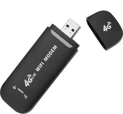MARS 4G LTE Wireless USB Dongle Stick with All SIM Network Support 4G Router 2.1 GHz 150 Mbps Wifi Speed Dual Band Internal Antenna MiFi (Sim Based)(Black)
