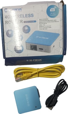 HI-FOCUS ALL SIM SUPPORTED 4G WIFI WINGLE WITH TYPE C USB TATERRING + LAN + WIFI 150 Mbps 4G Router(Blue, Dual Band)