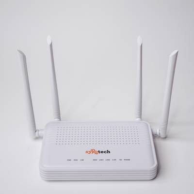 Syrotech SY GPON 2010 WADONT Dual Band XPON ONT with 4 Antenna Fiber Broadband with Voice 1200 Mbps Wireless Router