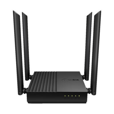 Archer C64 AC1200 Gigabit MU-MIMO Router 2.4 GHz, 5 GHz 1200 Mbps Wifi Speed Dual Band External Antenna Ethernet (Cable Broadband)(Black)