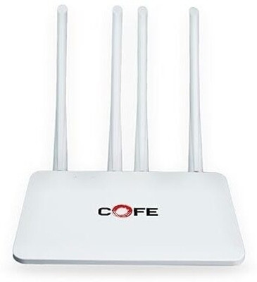 COFE CF-05-CT04 (Wi-Fi 6) Support 4G Sim Wi-Fi Router Support Type-C Internet 4G Router 2.4 GHz 300 Mbps Wifi Speed Single Band External Antenna MiFi (Sim Based)(White, Can Connect 32+ Devices)