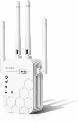 NetBoost Wi-Fi. Extender. Up to 300Mbps WiFi Repeaters WiFi Range Extender 2.4 GHz 300 Mbps Wifi Speed Dual Band External Antenna Ethernet (Cable Broadband)(White)