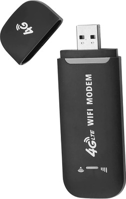 MARS 4G LTE WiFi Dongle with All SIM 4G,5G Network Support, Plug & Play Sim Insert 4G Router 2.1 GHz 150 Mbps Wifi Speed Dual Band Internal Antenna MiFi (Sim Based)(Black)