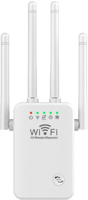 MARS Wireless 300 Mbps Universal Broadband/WiFi Extender with 4 Antenaa for Home WiFi Range Extender 2.4 GHz 300 Mbps Wifi Speed Dual Band External Antenna Access Point Mode(White)