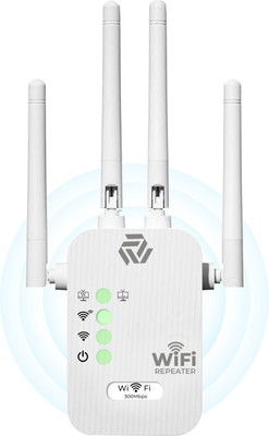 Cokoeye WiFi Extender Signal Booster Easy Installation Internet Device for Home & Office WiFi Range Extender 2.4 GHz 300 Mbps Wifi Speed Single Band External Antenna Access Point Mode(White)