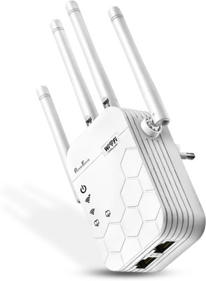 Repeater-2 WiFi Range Extender 2.4 GHz 150 Mbps Wifi Speed Dual Band External Antenna Both (Ethernet and ADSL)(White)