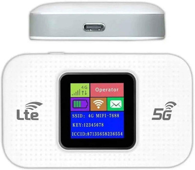 5G_dongle support All Sim Fast Speed 350Mbps Router 2.4 GHz, 5 GHz 350 Mbps Wifi Speed Dual Band Internal Antenna Access Point Mode(White)