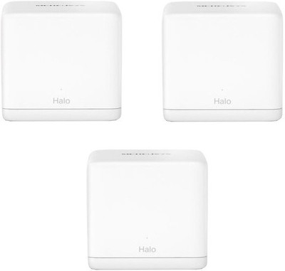 Mercusys Halo H30G(3-pack) Mesh Router 2.4 GHz, 5 GHz 1300 Mbps Wifi Speed Dual Band Internal Antenna Ethernet (Cable Broadband)(White) Mercusys Halo H30G(3-pack) Mesh Router 2.4 GHz, 5 GHz 1300 Mbps Wifi Speed Dual Band Internal Antenna Ethernet (Cable Broadband)(White)