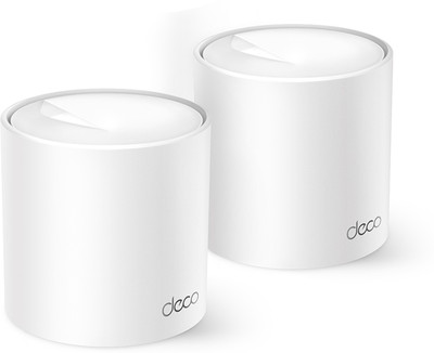 Deco X10(2-pack) AI Driven Whole Home Mesh Wi-Fi 6 Mesh Router 2.4 GHz, 5 GHz 1500 Mbps Wifi Speed Dual Band Internal Antenna Ethernet (Cable Broadband)(White)
