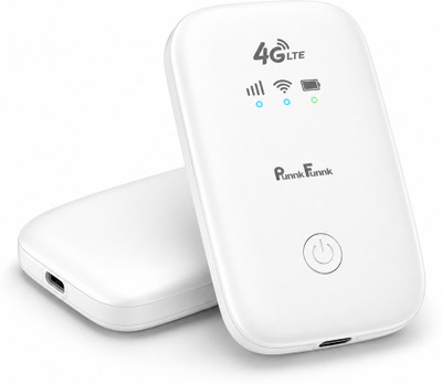 4G WiFi Router, High Speed Hotspot 4G Router 2.4 GHz 150 Mbps Wifi Speed Single Band Internal Antenna MiFi (Sim Based)(White)