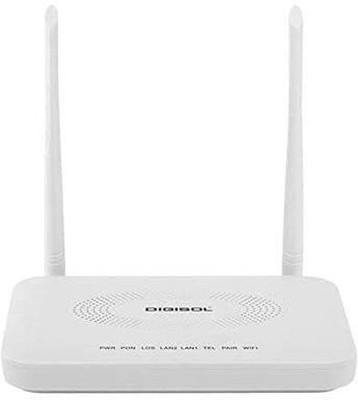 DIGISOL DG-GR1321 XPON ONU with 1 PON, 1 GE + 1 FE LAN Port & 1 FXS Port 300 Mbps Wireless Router (White, Single Band)