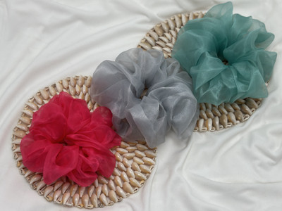 happy women Scrunchie Rubber Band(Pack of 3)