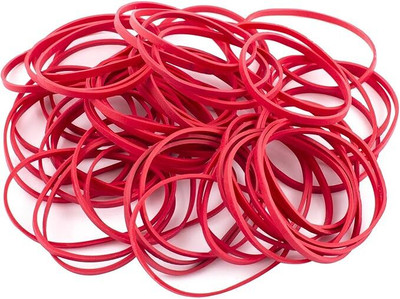 BnM Rubber Bands 3 MM Wide RED Color 3 Inch Long Rubber Bands, Pack of 150 Gram Big, Large, Rubber Band(Pack of 1)