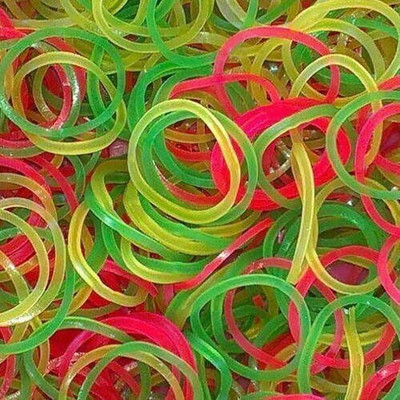 BnM 0.5 Inch Rubber Bands Premium Elastic Bands (Red,Yellow,Green))400 pcs Regular Rubber Band(Pack of 18000)