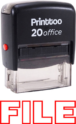 Printtoo File Self Inking Rubber Stamp Office Stationary Stamp Self-inking Stamp(Medium, Red)
