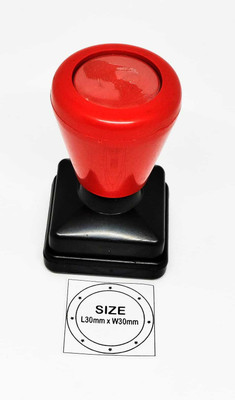 UDIDYNAMIC Pre-Ink Rubber Stamp (30 x 30mm) Square Self-Ink Rubber Stamp(30x30mm, Blue, Black, Red, Green)