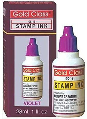 GoldClass Stamp Ink for Self Ink and Reinking for All Stampads(28ml)(Violet) RUBBER STAMPS VOILET(0, VOILET)