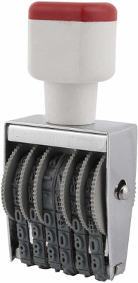 Samrat 6 Digit Wheel Bend Number Date Printer Rolling Stamp Seal stamp(standerd size, blue , black, red)